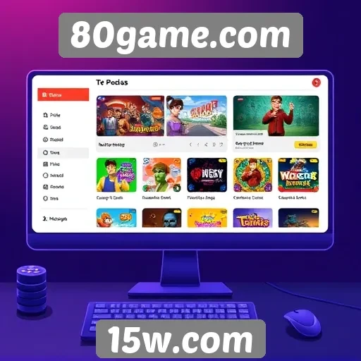 Explorando a interface do usuário do 80game.com